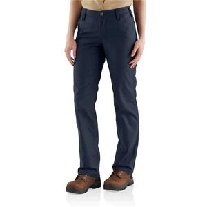 Carhartt‎ Women's Pants 103104 412 Navy Original Fit Rugged Professional Sz 12
